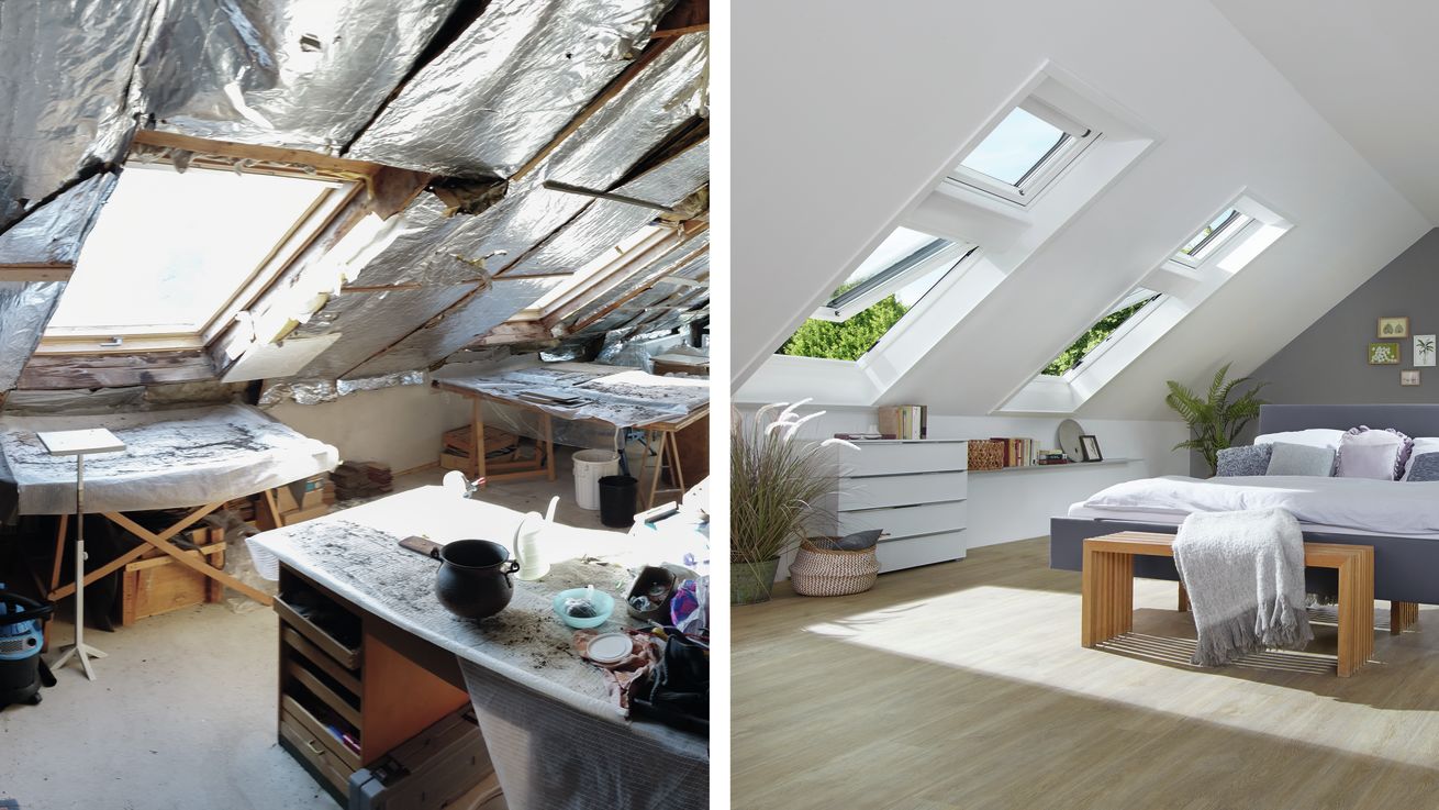 Dachfenster Sanierung Schlafzimmer